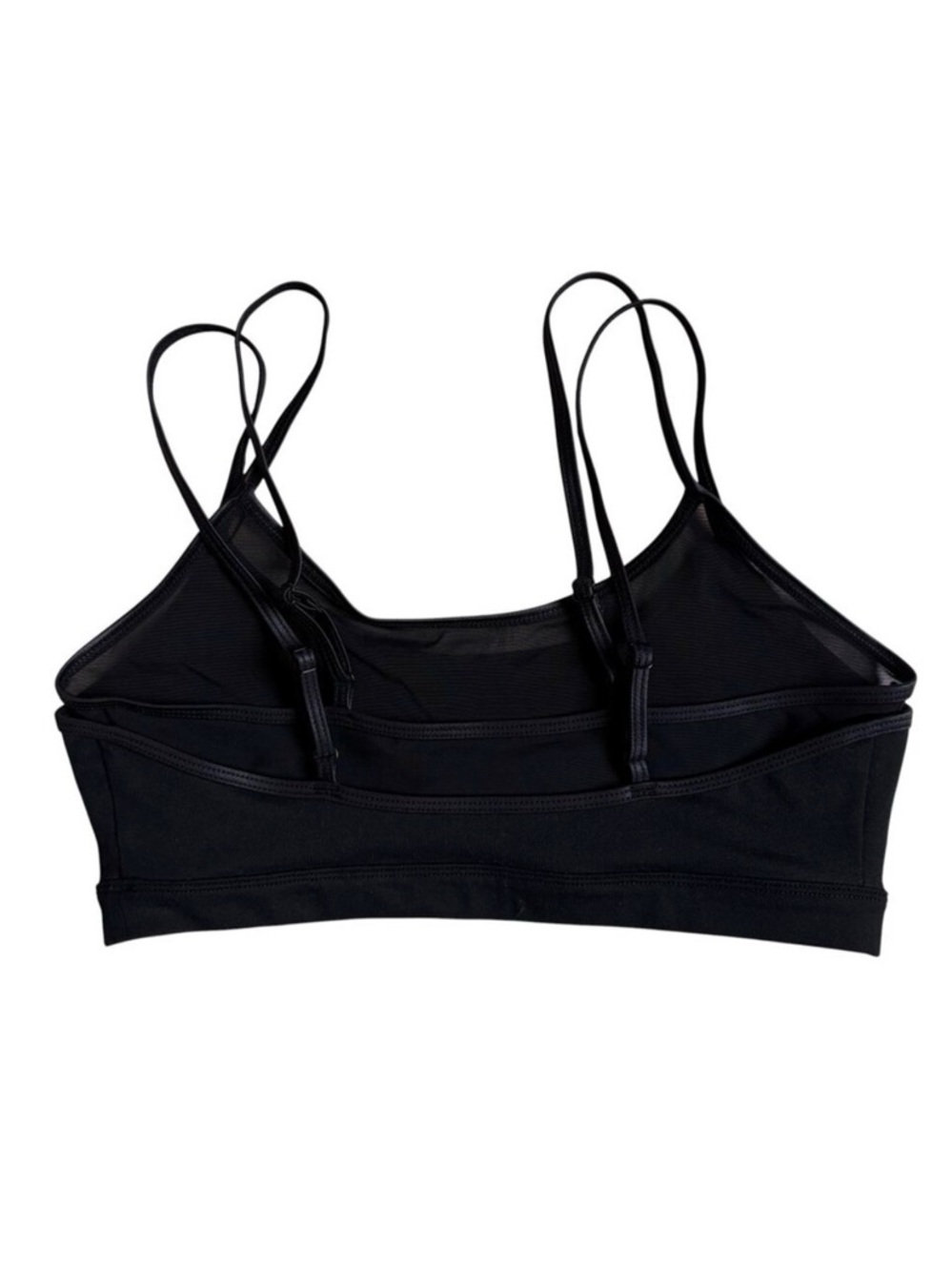 Good American Black Layered Sports Bra - Picture 2 of 4